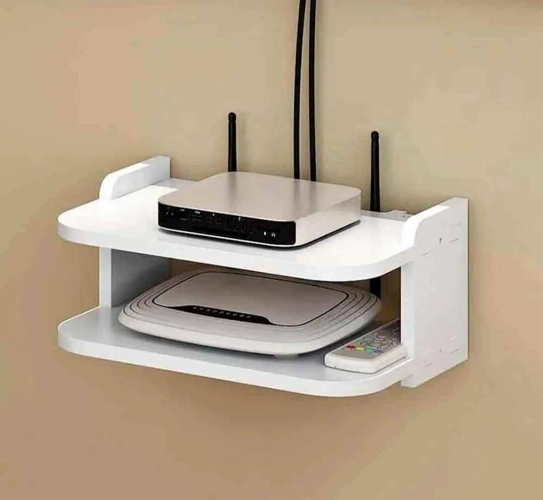 Support de boîtier décodeur TV Mural à 2 Niveaux, étagère de