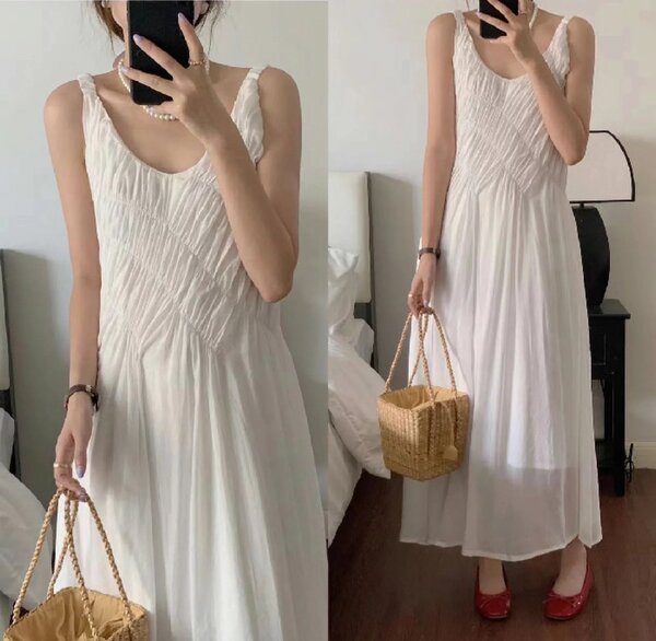 Robe longue blanche élégante