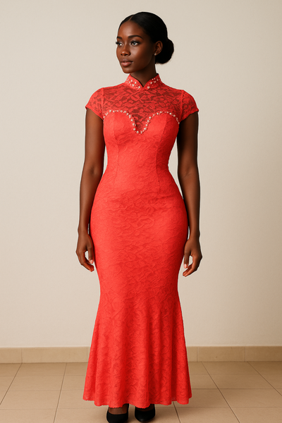 Robe rouge moulante élégante