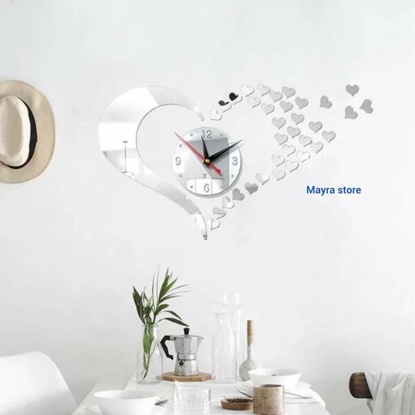 Horloge murale adhésive 2 D