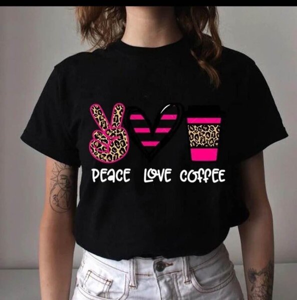 Black T-shirt with print