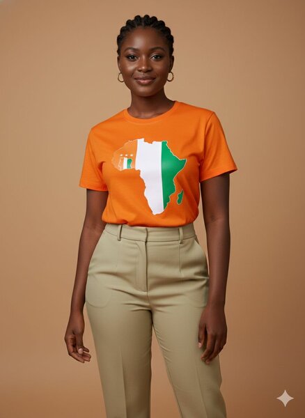 T-shirt Afrique drapeau vibrant