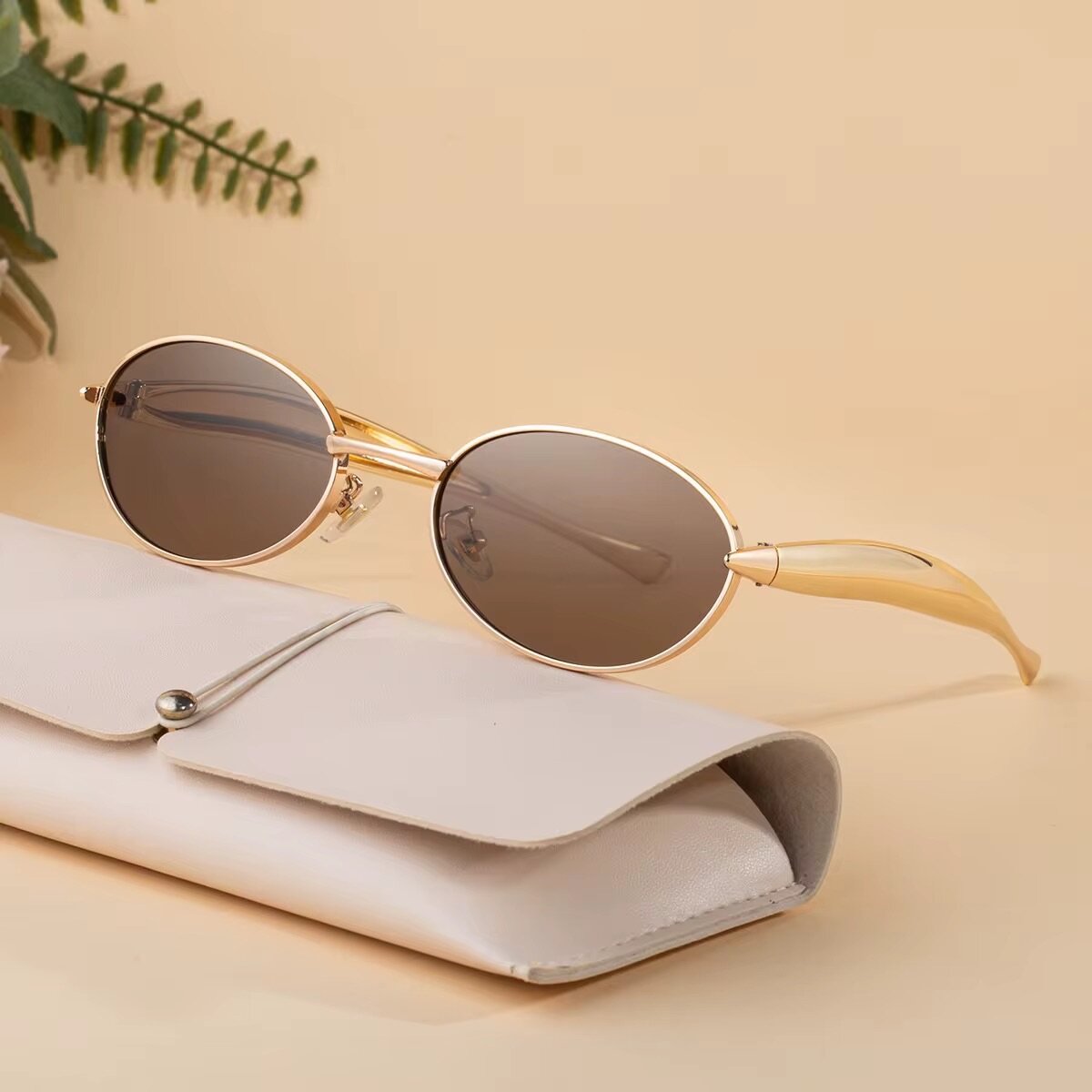 Lunettes de soleil ovales élégantes