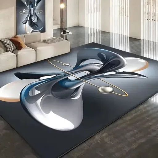 Tapis de salon abstrait moderne