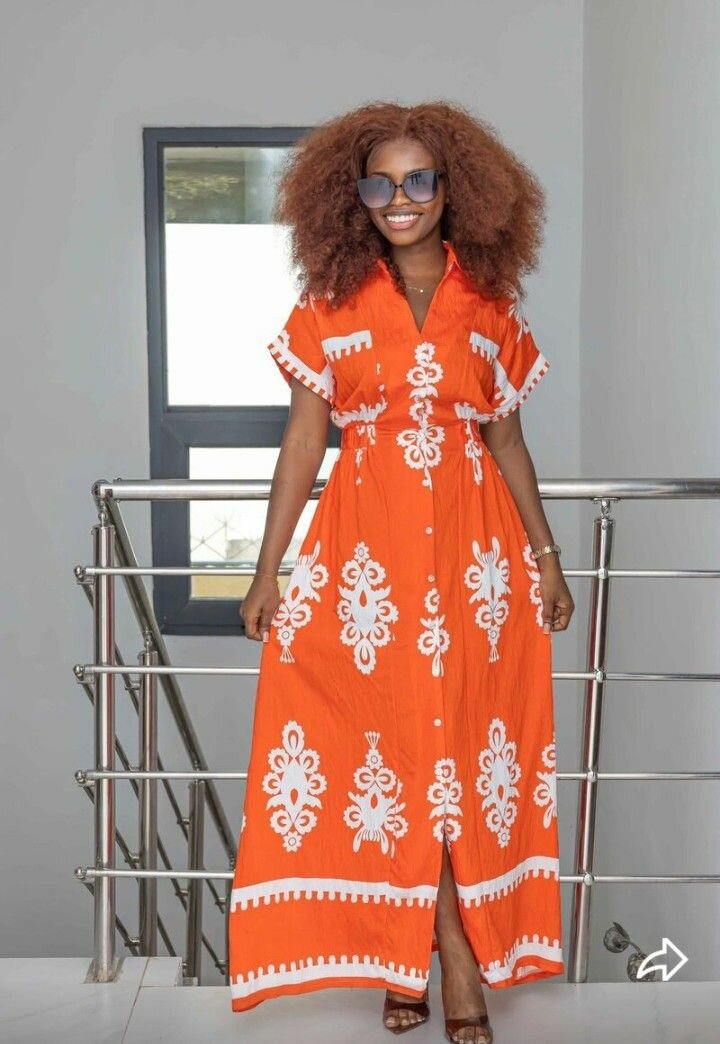 Robe longue imprimée pour femme