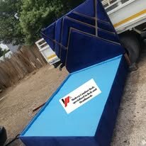 custom made bed with a high base