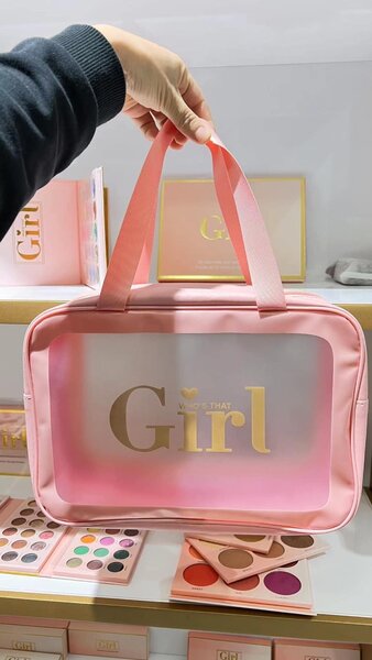 Trousse de maquillage rose chic