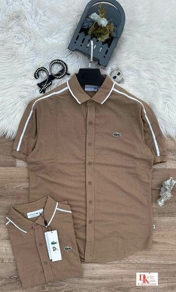 Chemise Polo Beige Homme