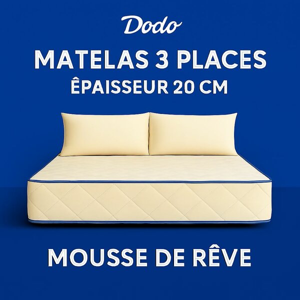 MATELAS 3 PLACES 20 CM