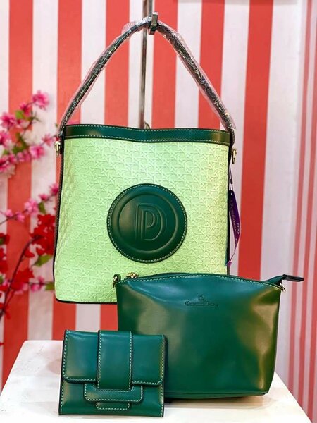 Ensemble Sac à Main Vert Élégant