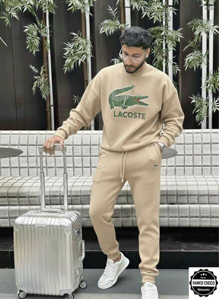 Vêtement Lacoste beige homme