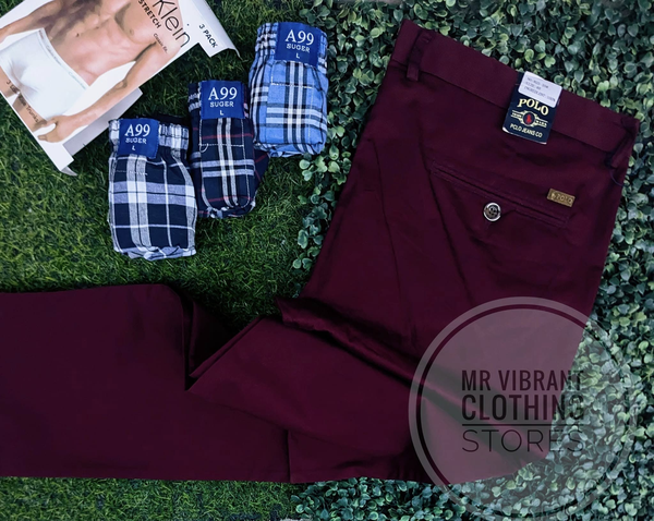 Combo of a Trousers and a  set of 3 boxers