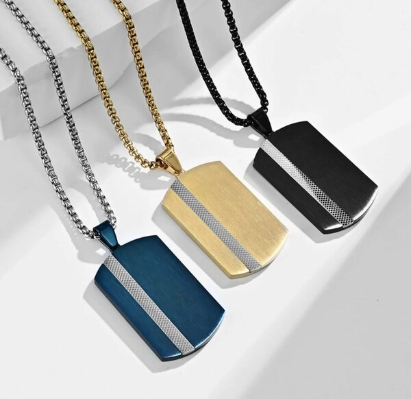 Collier Plaque Duo Élégant