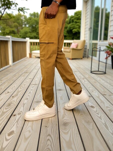 Pantalon cargo homme marron