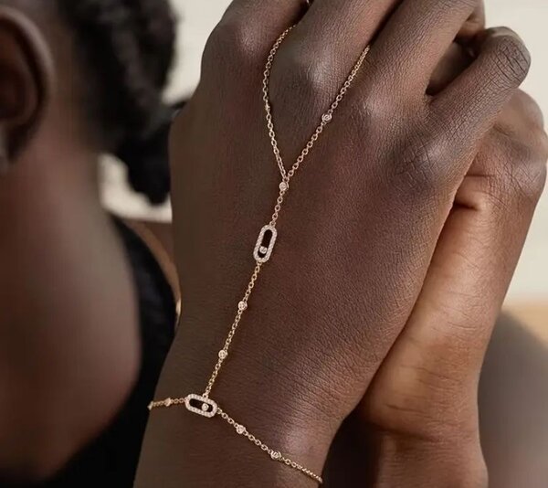 Bracelet chaîne en or avec fermoir