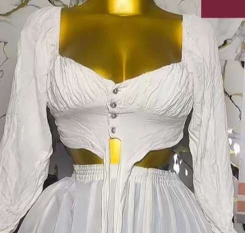 Haut blanc chic à manches