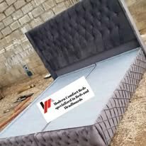 custom made bed with a high base