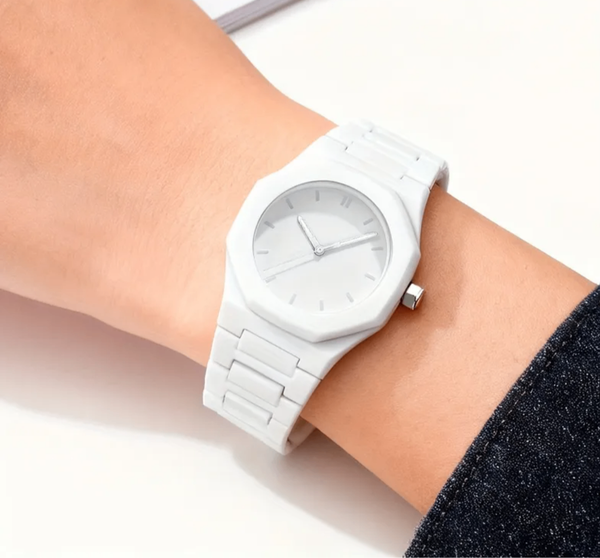 Montre minimaliste blanche