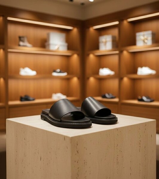 Sandales noires pour homme