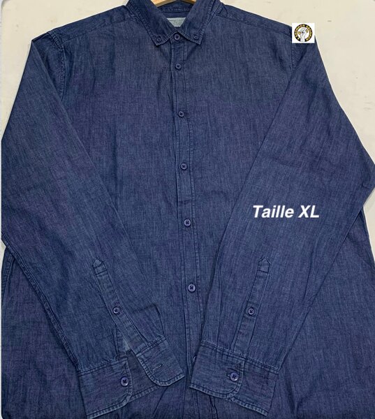 Chemise en denim bleu XL
