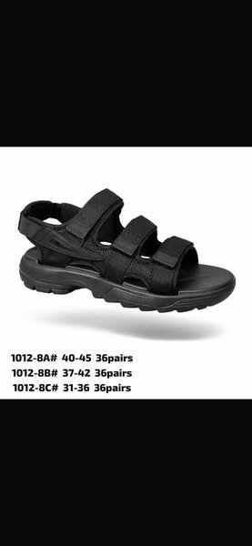 Sandales plates noires confortables pour homme
