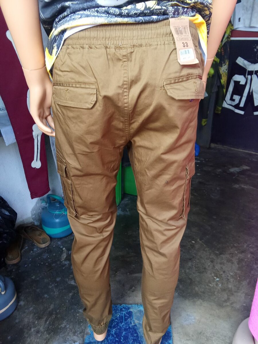 Pantalon cargo marron homme
