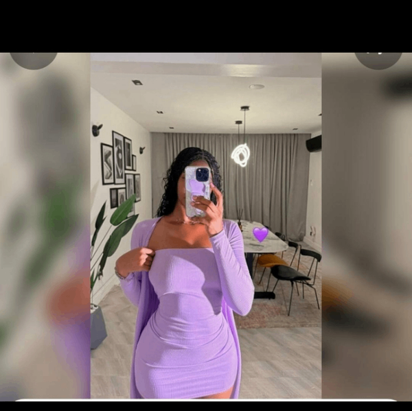 Robe en tricot violet pour femmes