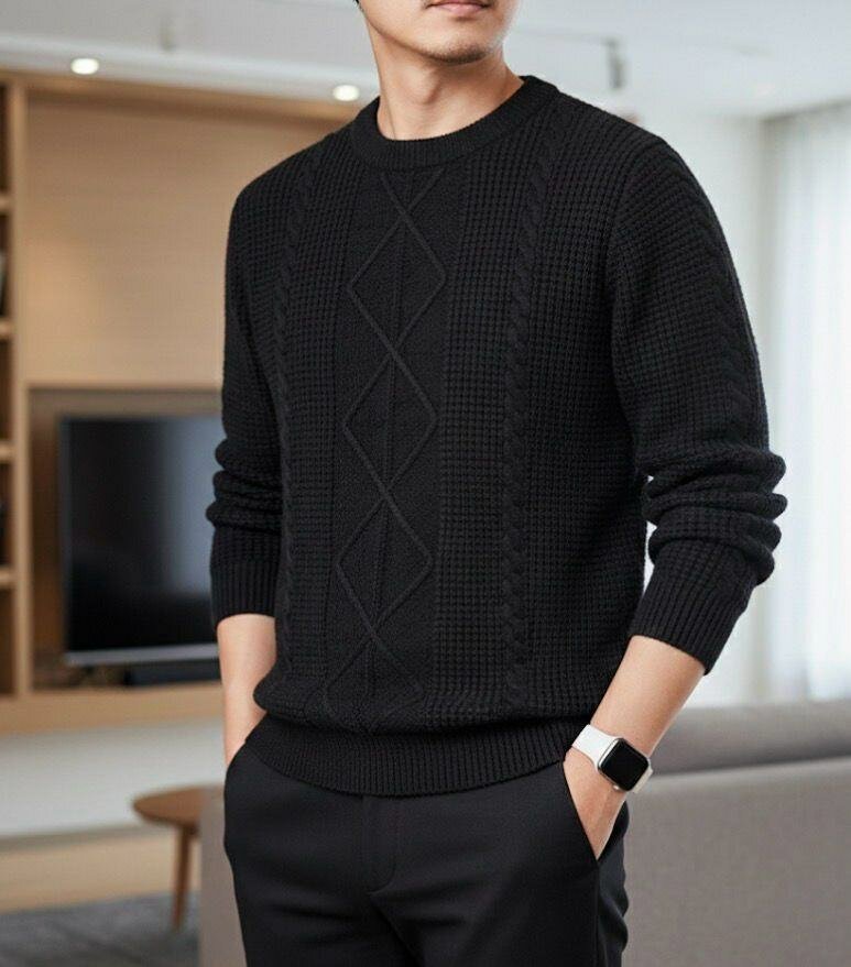 Pull homme en tricot épaiss