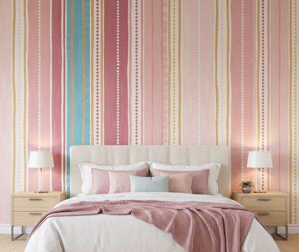 Papier peint coloré rayé