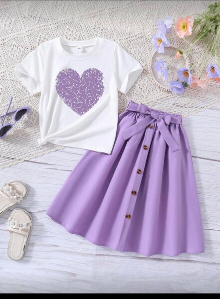 Ensemble veston et jupe enfant