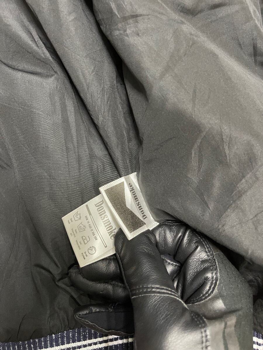 donsmoke wool leather american baseball jacket