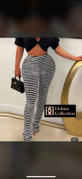 Pantalons élégants à rayures
