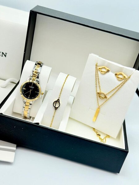 Ensemble montre et bijoux élégants