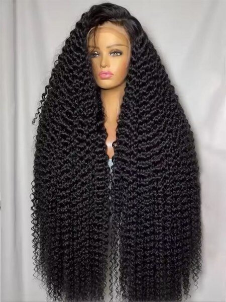 Perruque cheveux bouclés noirs