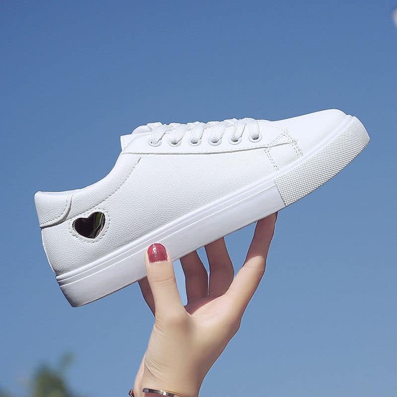 white sneakers