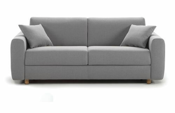 Canapé 2 places gris en tissu