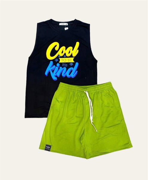 Sleeveless Top and down shorts