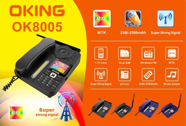 Téléphone fixe sans fil OK8005