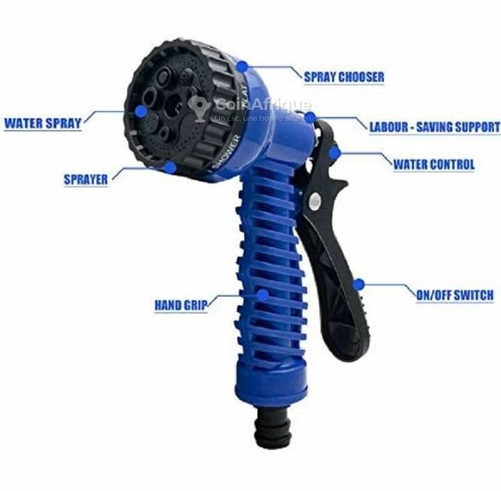 Tuyau d'arrosage extensible 25FT avec pistolet