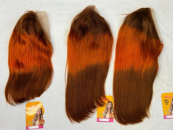 Coupe carré couleur 3ton orang