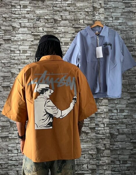 Chemise Stussy zippée unisexe