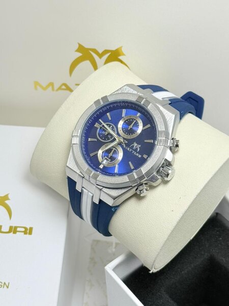Montre homme luxe bleu MAURI