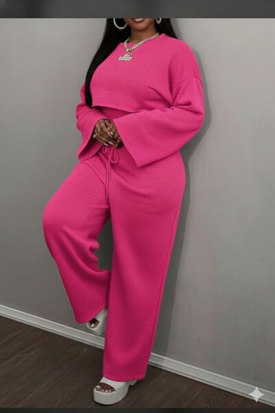 Tenue loungewear rose femme