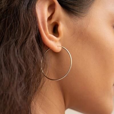 Boucles d'oreilles créoles dorées