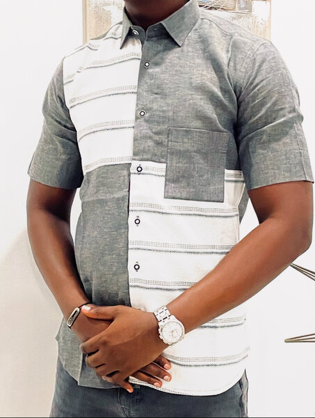 Chemise bicolore chic