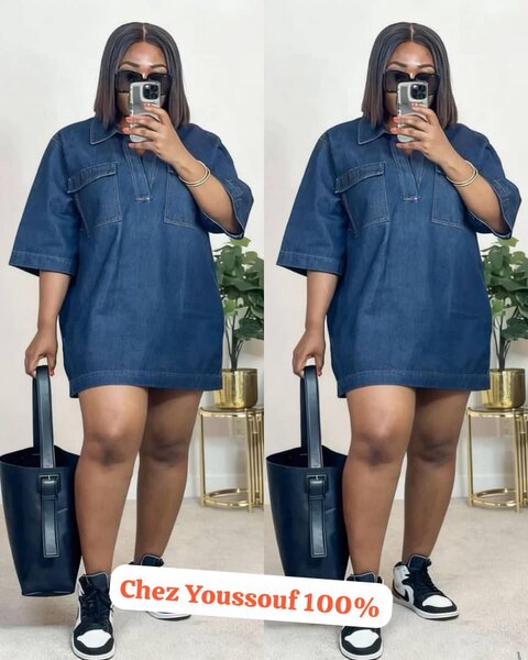 Robe en denim pour femme