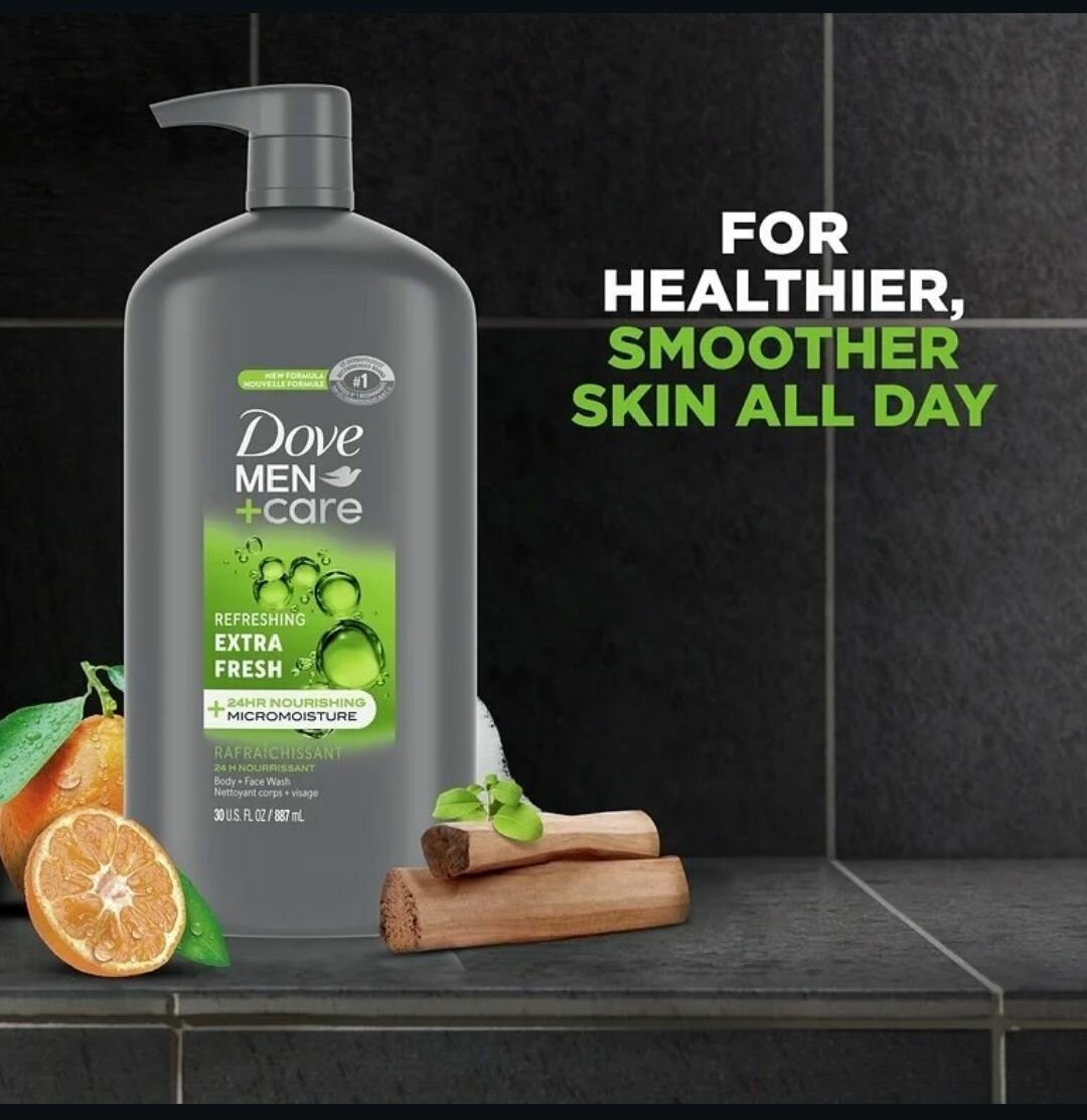 Dove Men+Care Body And Face Wash, Extra Fresh