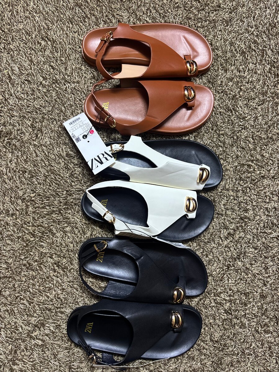 Sandales cuir élégantes Zara