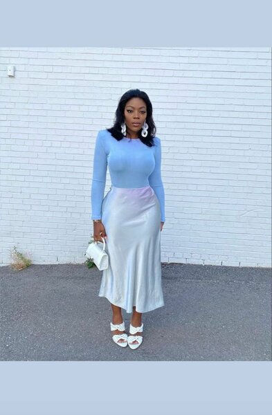 Jupe en satin élégante