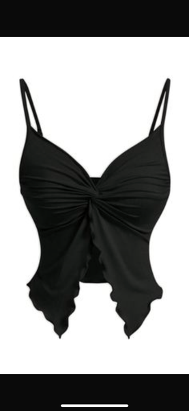 Top bustier ajusté marron